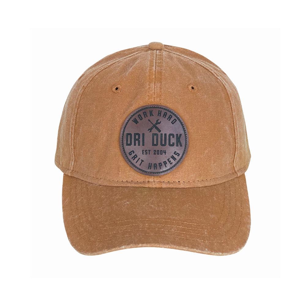 Dri Duck Grit Happens With Leather Patch