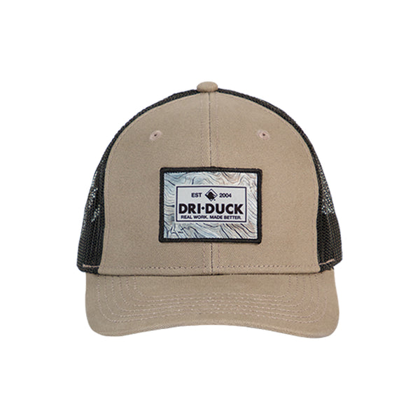 dri duck Nomad Topo Patch Trucker Hat
