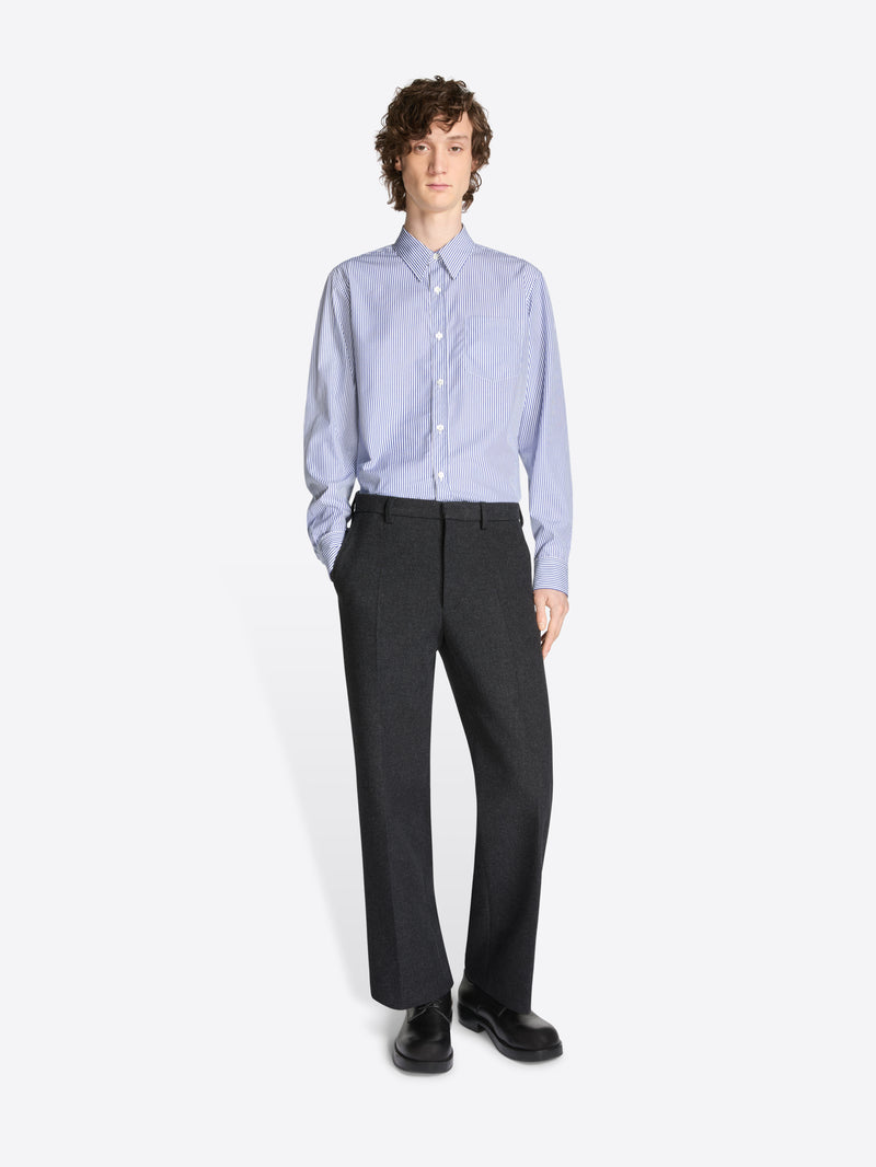 Dries Van Noten Cropped Cotton Twill Pants DARK GREY
