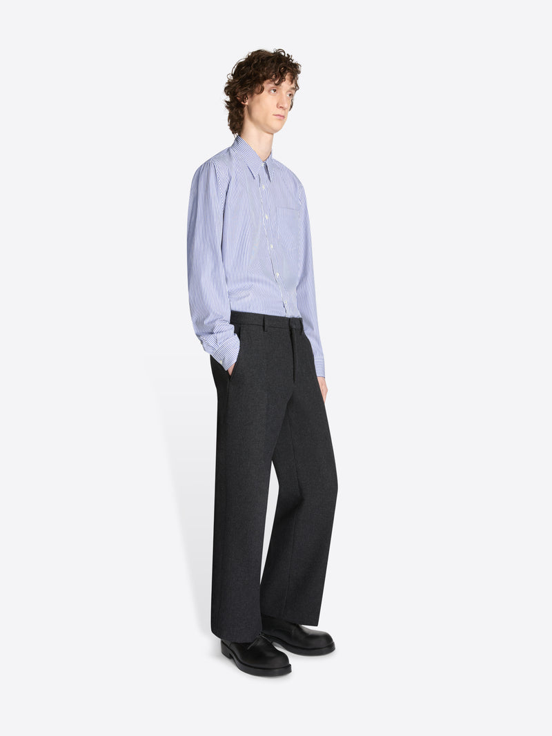 Dries Van Noten Cropped Cotton Twill Pants DARK GREY