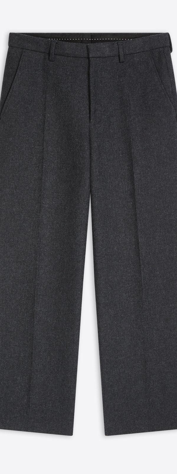 dries van noten Cropped cotton twill pants DARK GREY