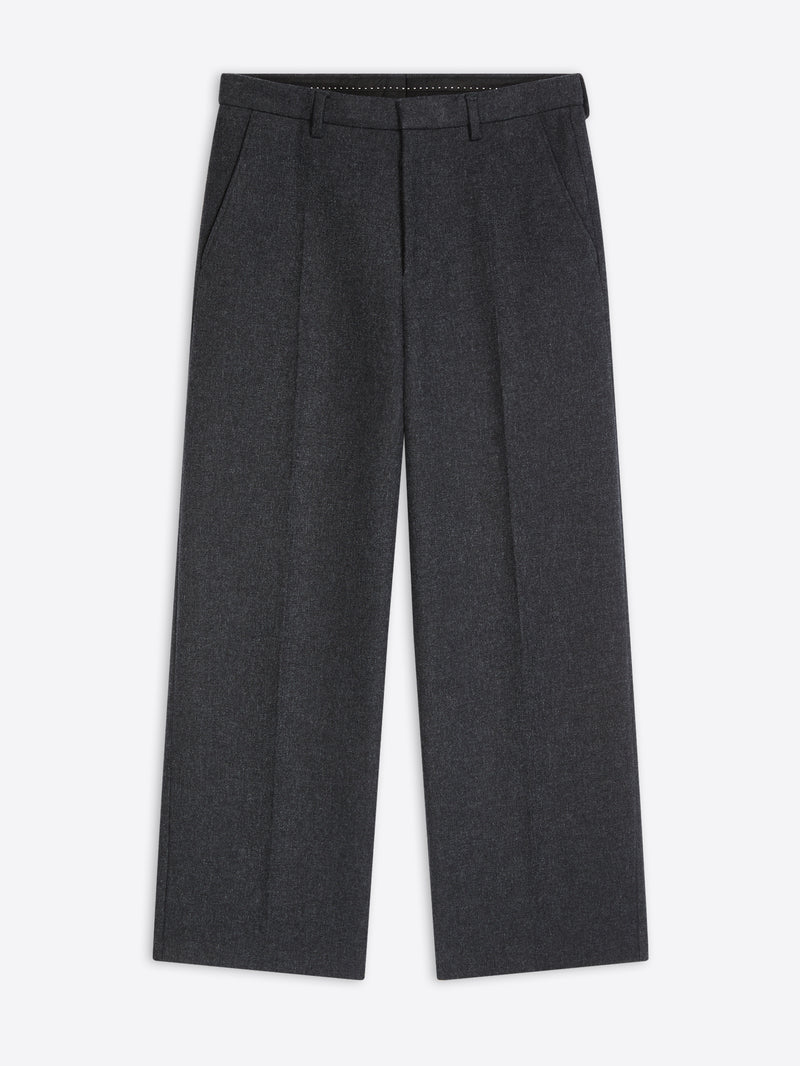 Dries Van Noten Cropped Cotton Twill Pants DARK GREY