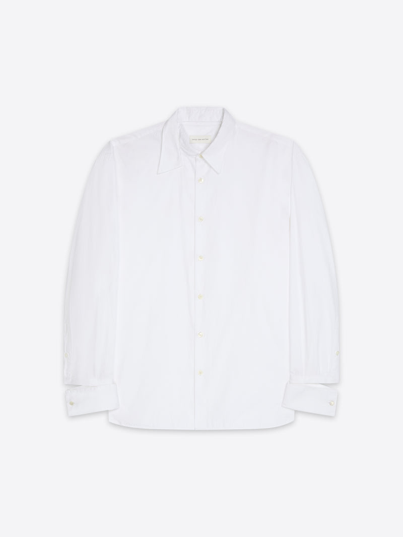 Dries Van Noten Adjustable Cotton Shirt WHITE