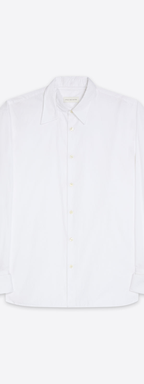 dries van noten Adjustable cotton shirt WHITE
