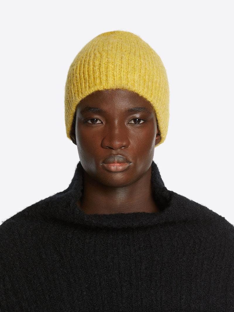 Dries Van Noten Alpaca Blend Beanie MUSTARD