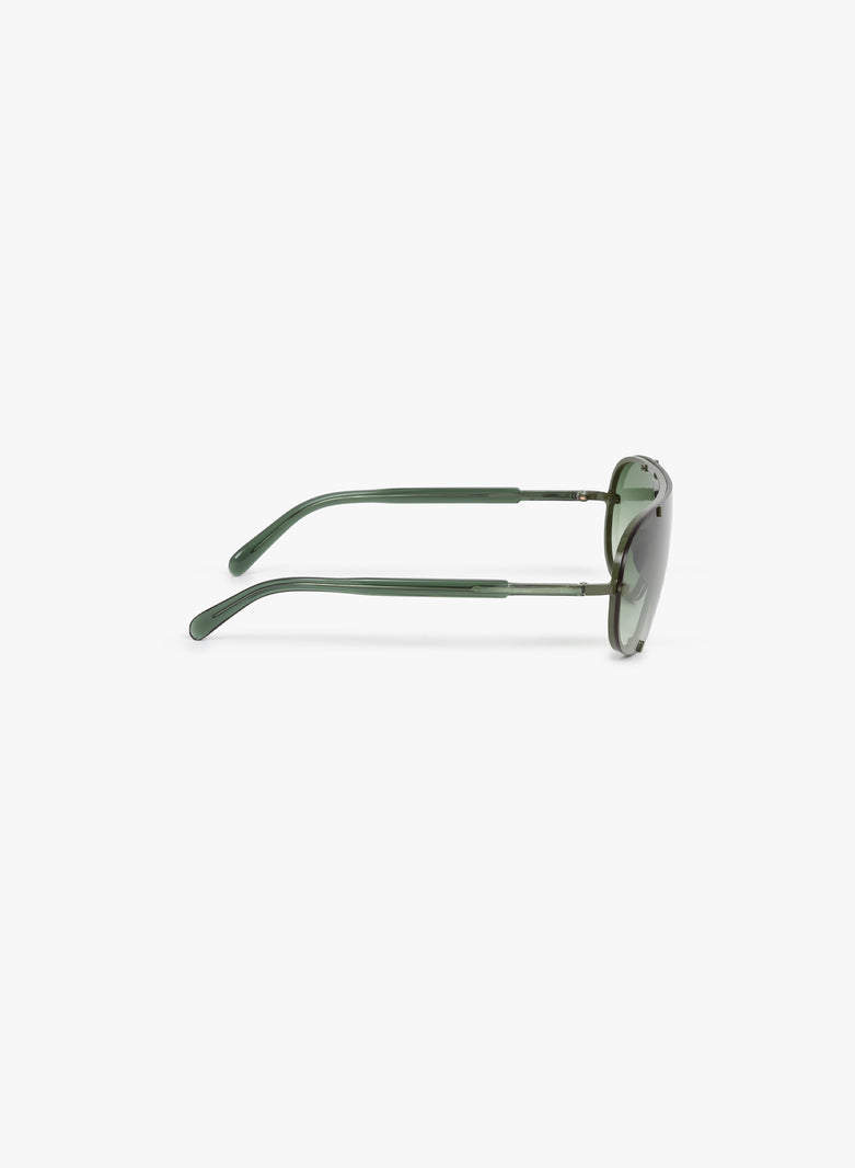 Dries Van Noten Aviator Sunglasses Khaki