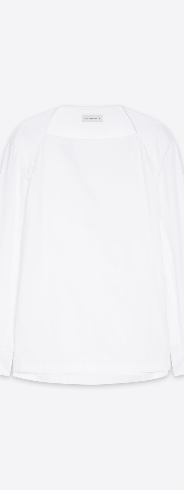 dries van noten Boat neck cotton shirt WHITE