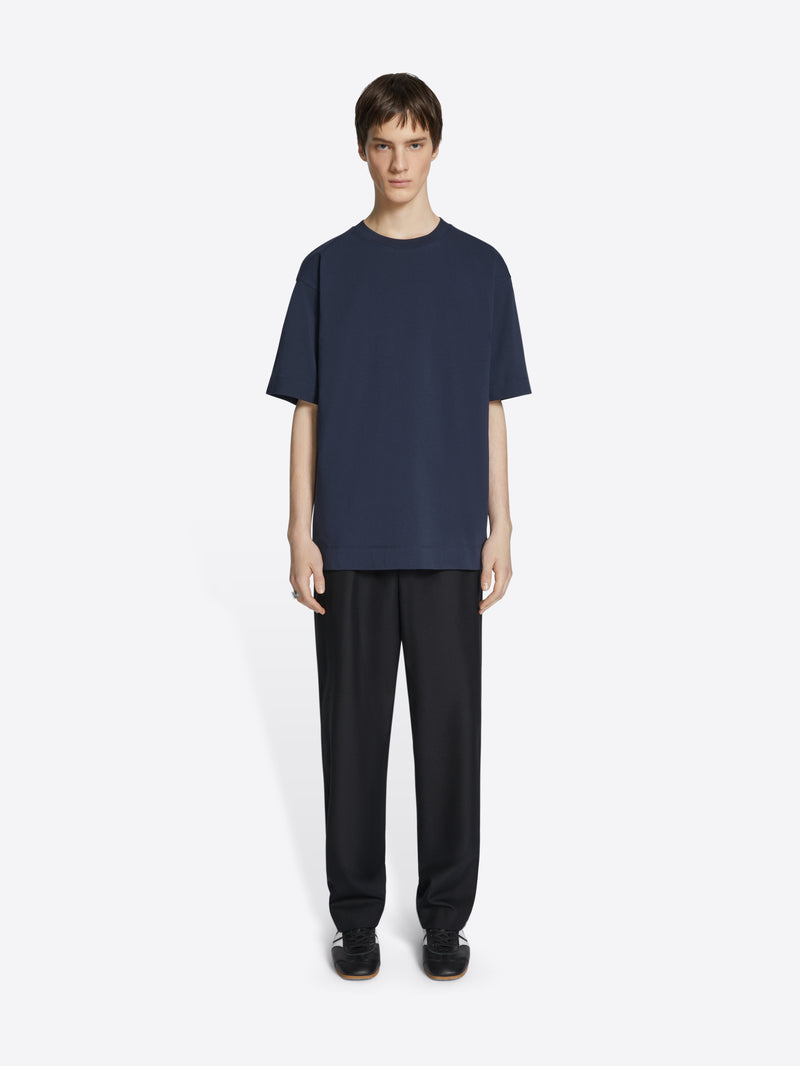 Dries Van Noten Boxy Cotton Tee Navy