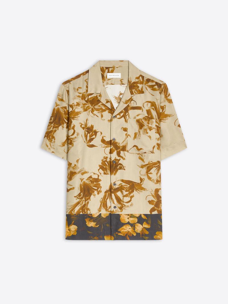Dries Van Noten Boxy Viscose Shirt BEIGE