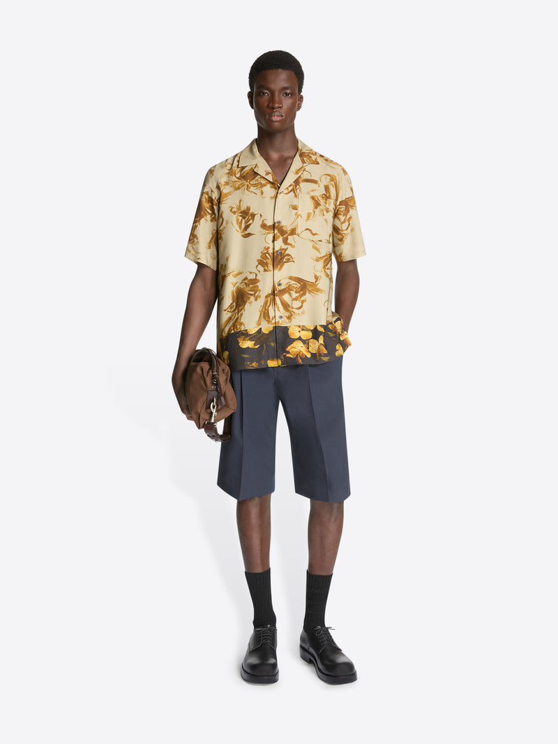 Dries Van Noten Boxy Viscose Shirt BEIGE