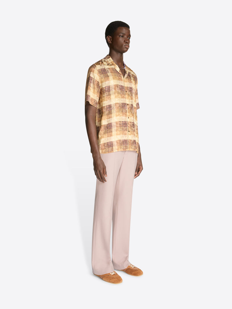 Dries Van Noten Boxy Viscose Shirt TAN