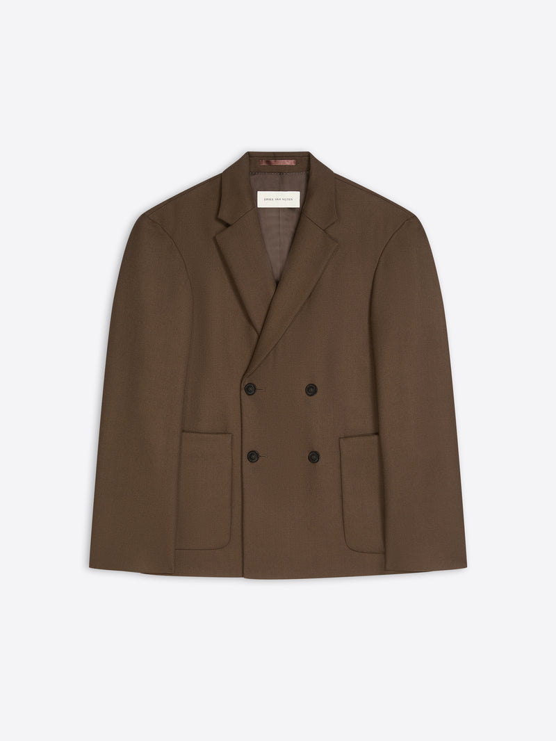 Dries Van Noten Boxy Wool Blazer MUD