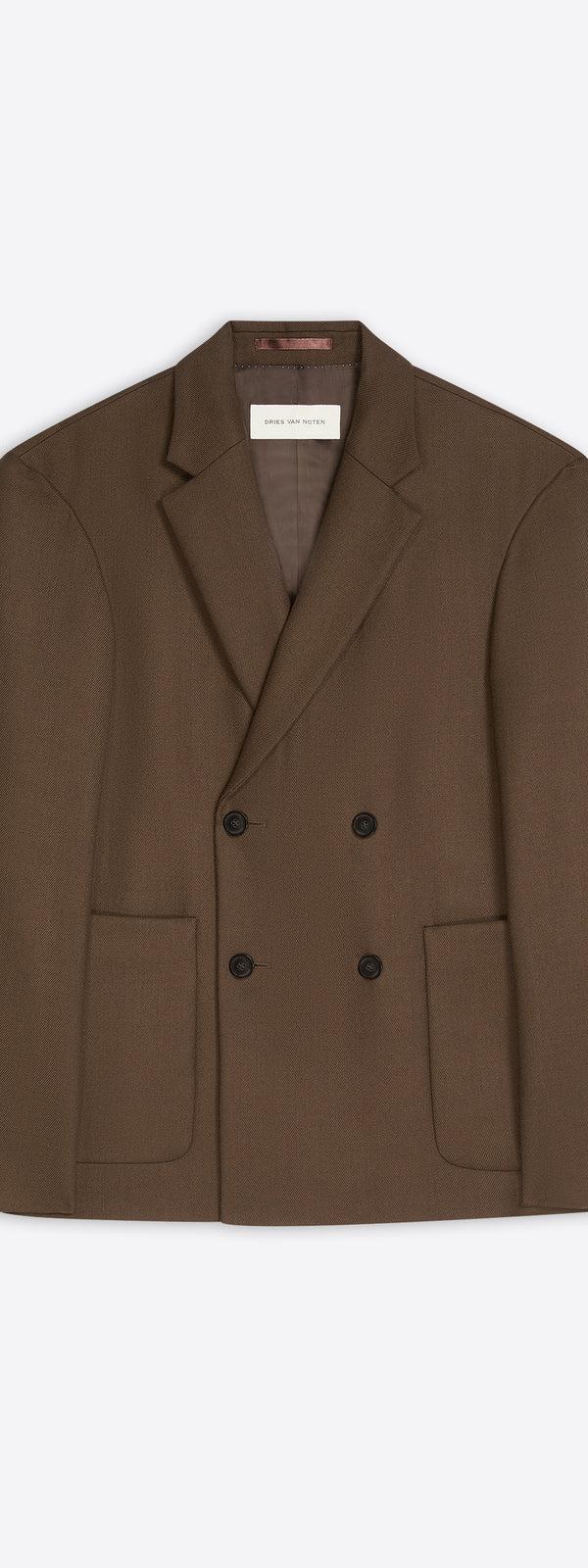 dries van noten Boxy wool blazer MUD