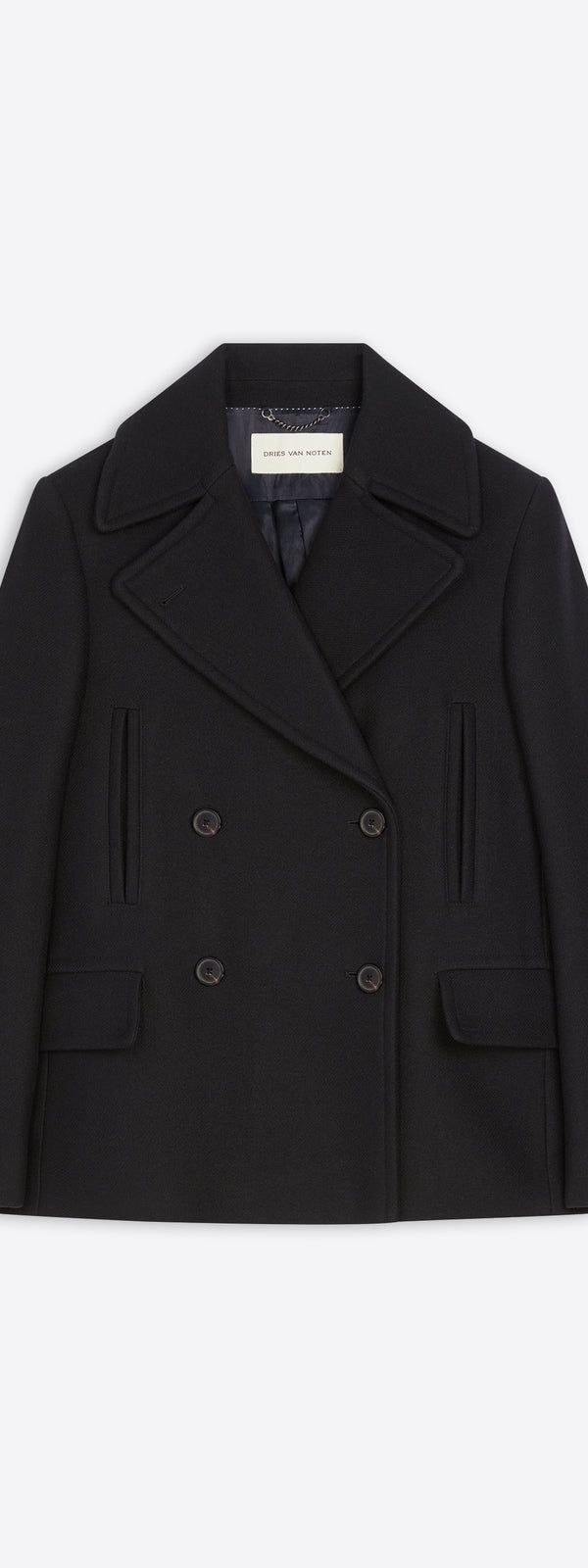 dries van noten Caban jacket BLACK