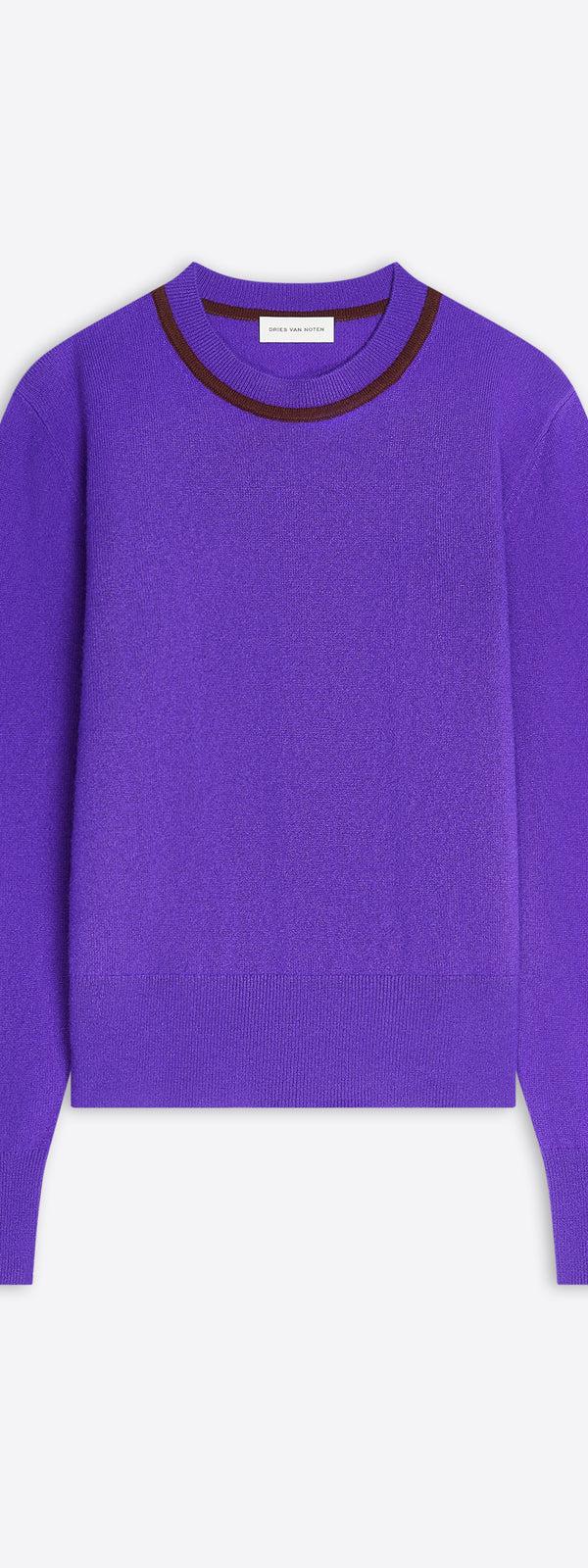 dries van noten Cashmere sweater PURPLE