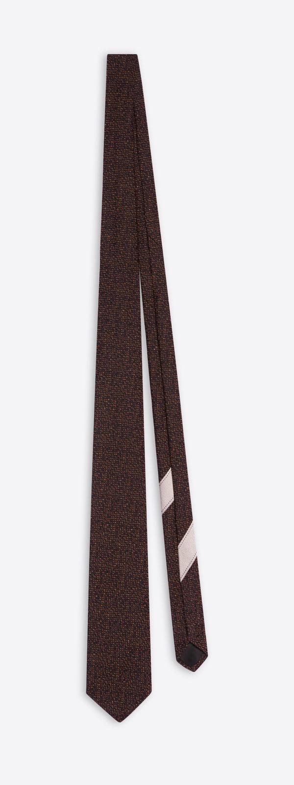 dries van noten Classic wool silk tie BURGUNDY