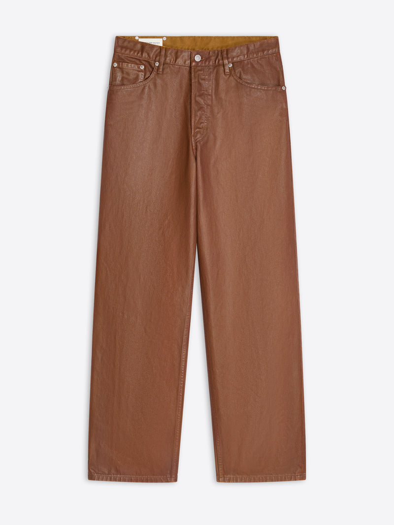 Dries Van Noten Coated Loose Fit Jeans RUST