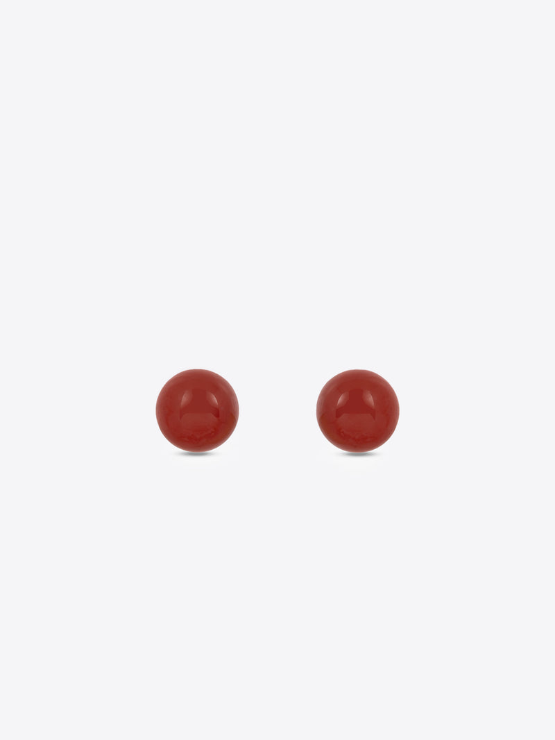Dries Van Noten Colored Ear Studs Dark Red