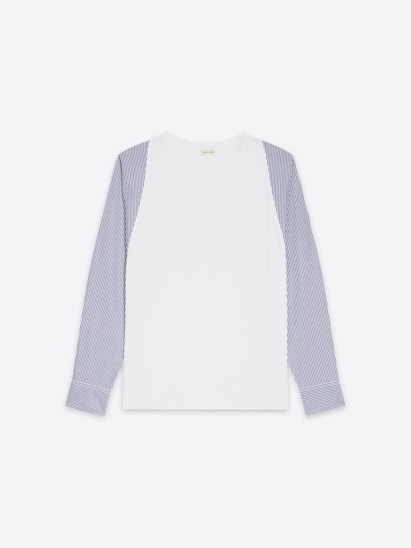 Dries Van Noten Contrast Sleeves Tee WHITE