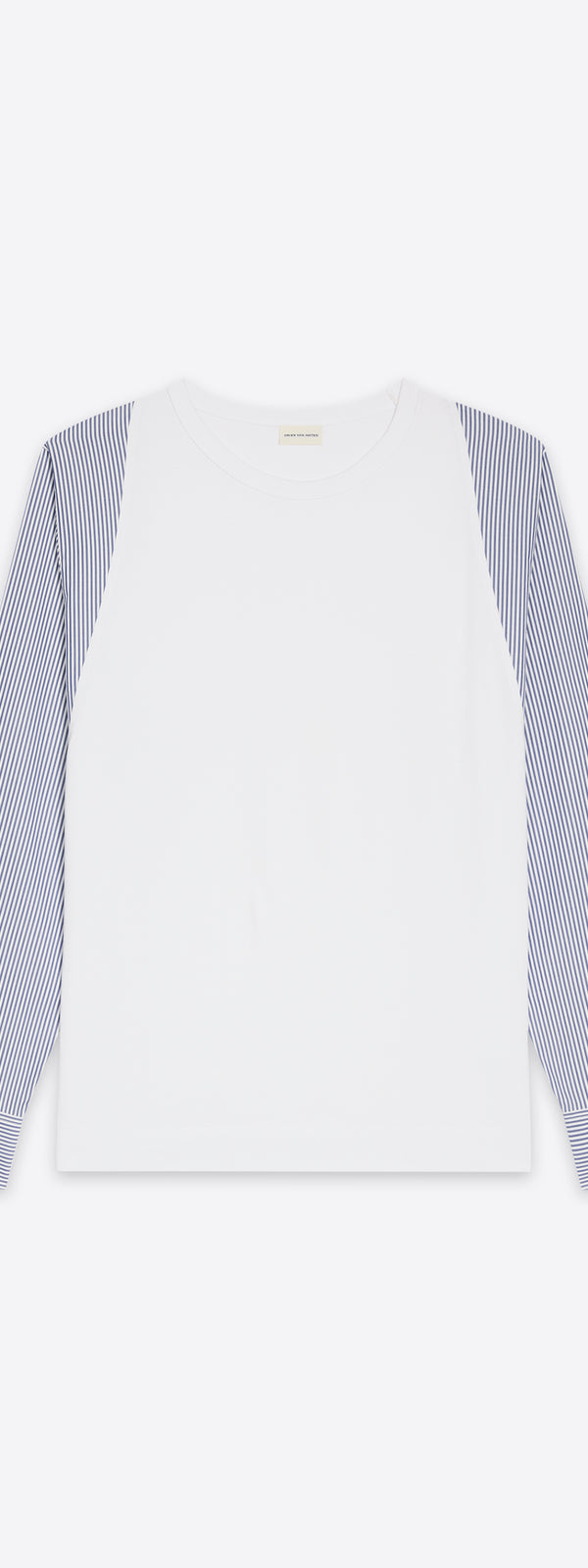 dries van noten Contrast sleeves tee WHITE