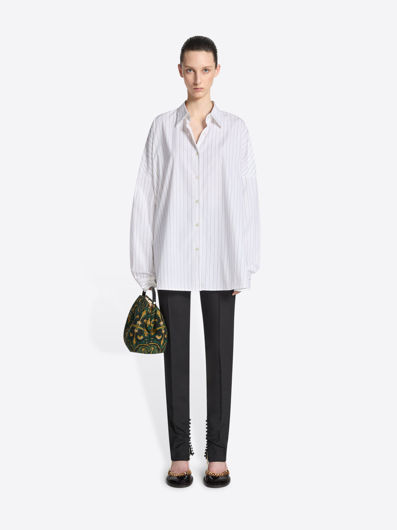 Dries Van Noten Cotton Cocoon Shirt NAVY