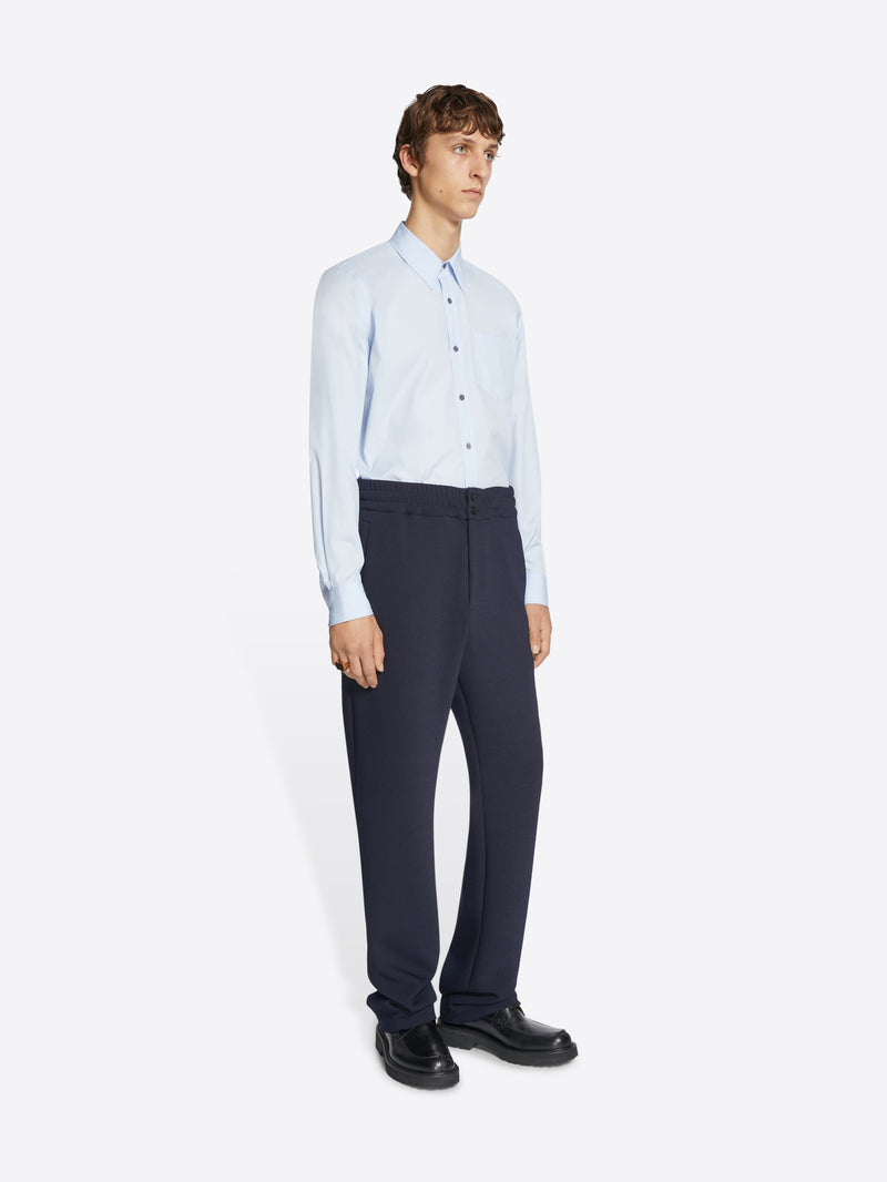 Dries Van Noten Cotton Fitted Shirt Light Blue