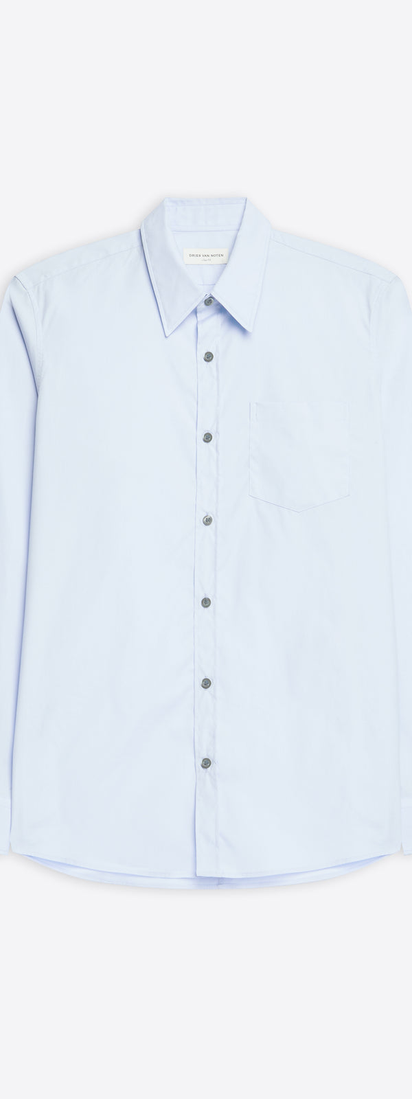 dries van noten Cotton fitted shirt light blue