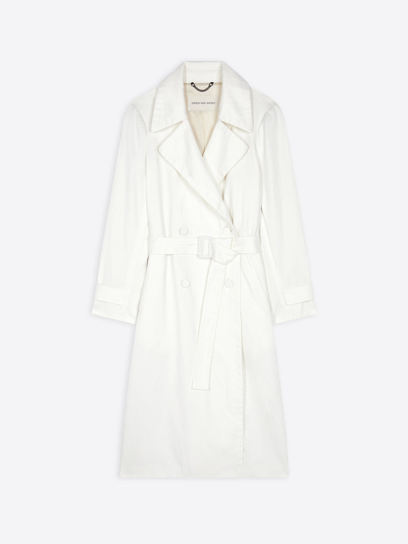 Dries Van Noten Cotton Mac White