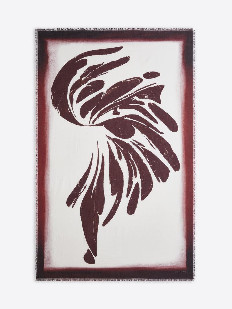 Dries Van Noten Cotton Pareo Scarf Burgundy