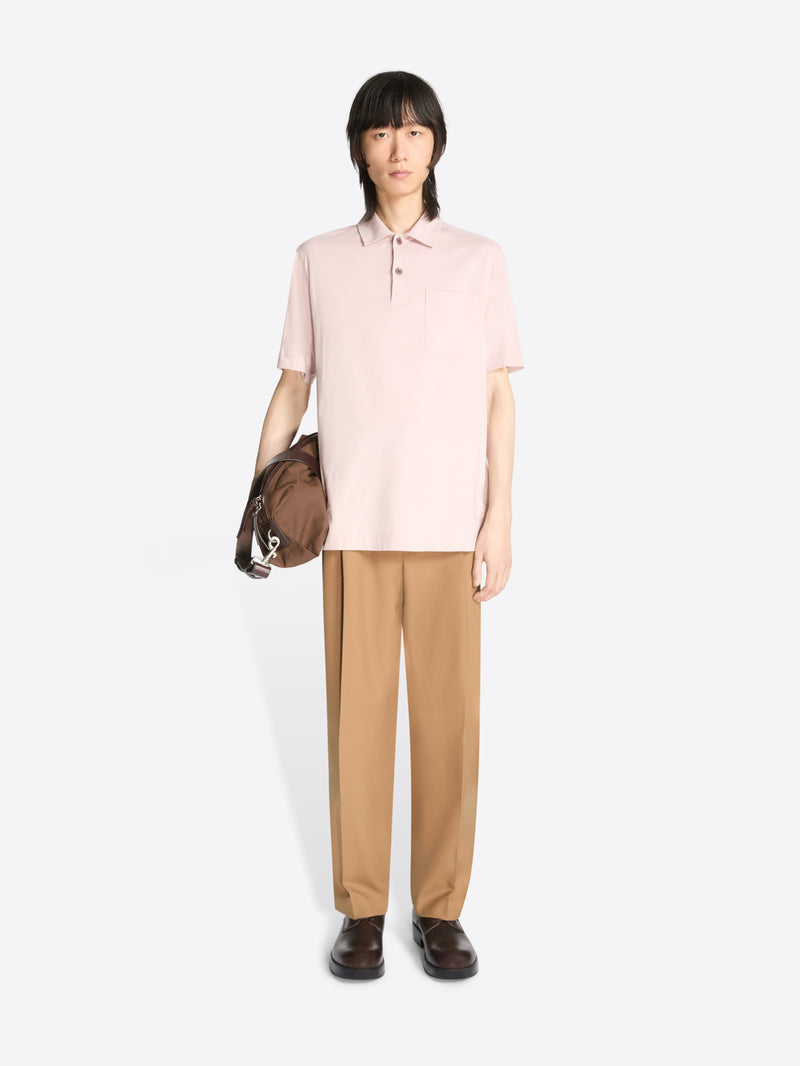 Dries Van Noten Cotton Polo Shirt PALE PINK