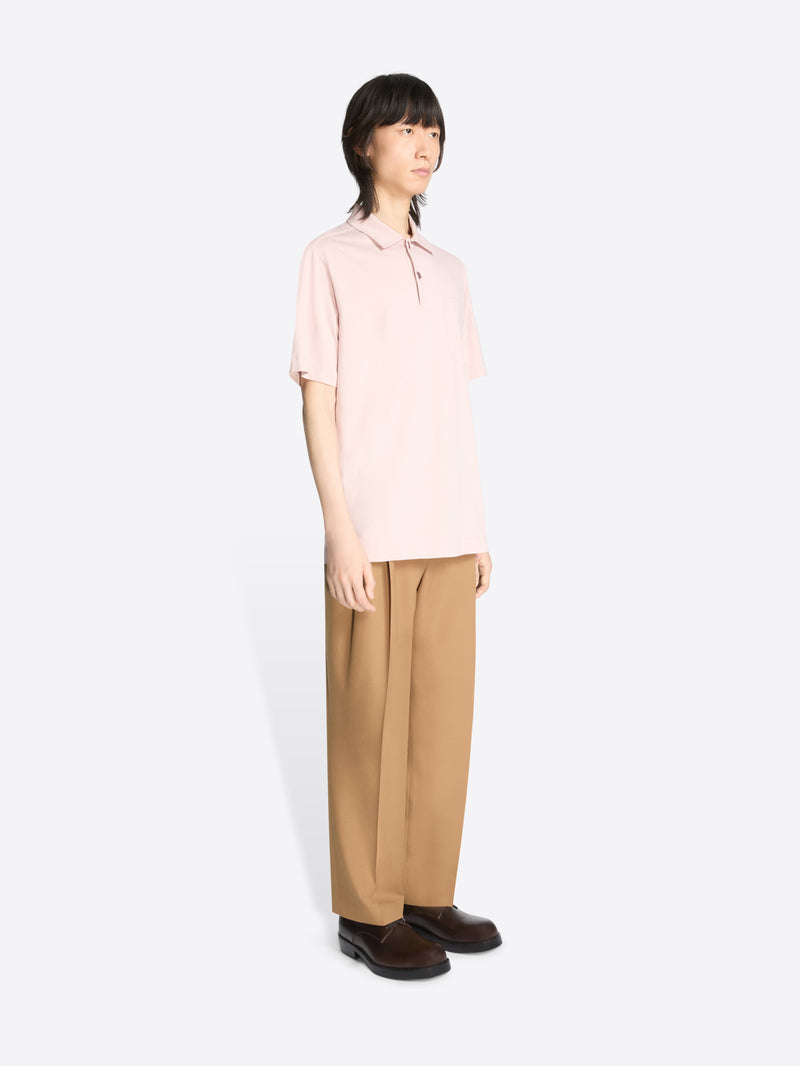 Dries Van Noten Cotton Polo Shirt PALE PINK