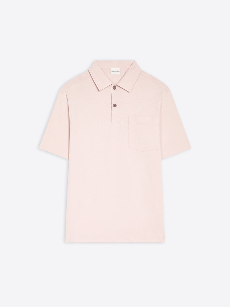 Dries Van Noten Cotton Polo Shirt PALE PINK