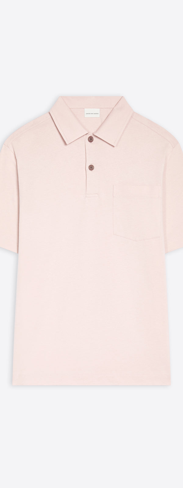 dries van noten Cotton polo shirt PALE PINK