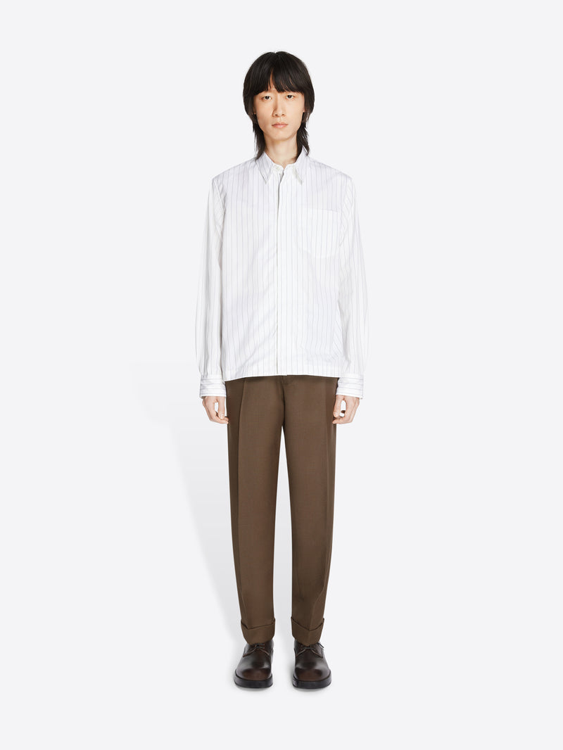 Dries Van Noten Cotton Zip Shirt NAVY