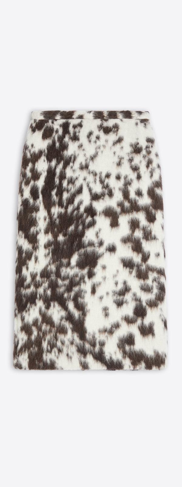 dries van noten Cowhide print skirt BROWN