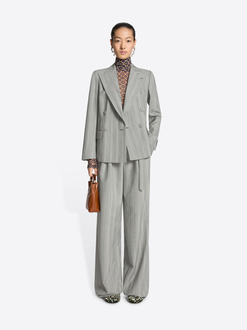 Dries Van Noten Double Breasted Blazer GREEN