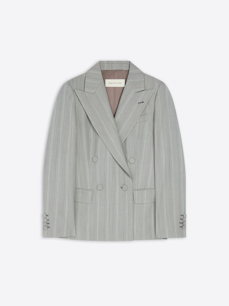Dries Van Noten Double Breasted Blazer GREEN