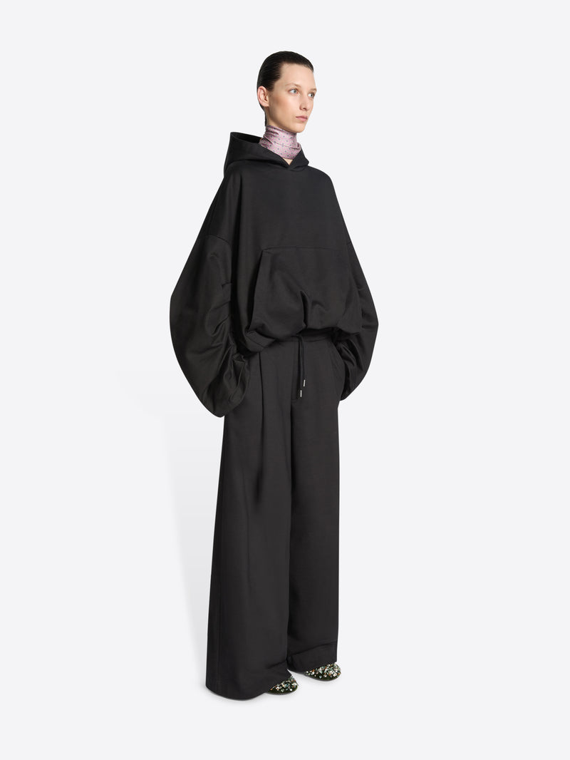 Dries Van Noten Draped Hoodie BLACK