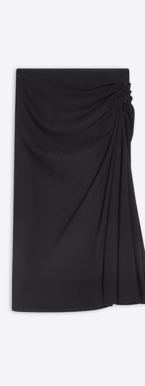 dries van noten Draped jersey skirt BLACK