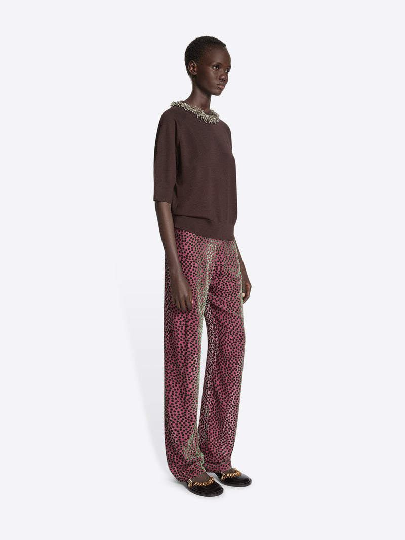 Dries Van Noten Elasticated Pants DARK PINK