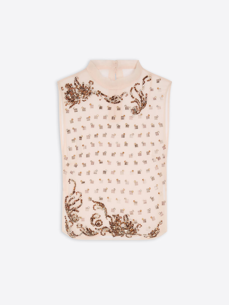 Dries Van Noten Embellished Bib BLUSH