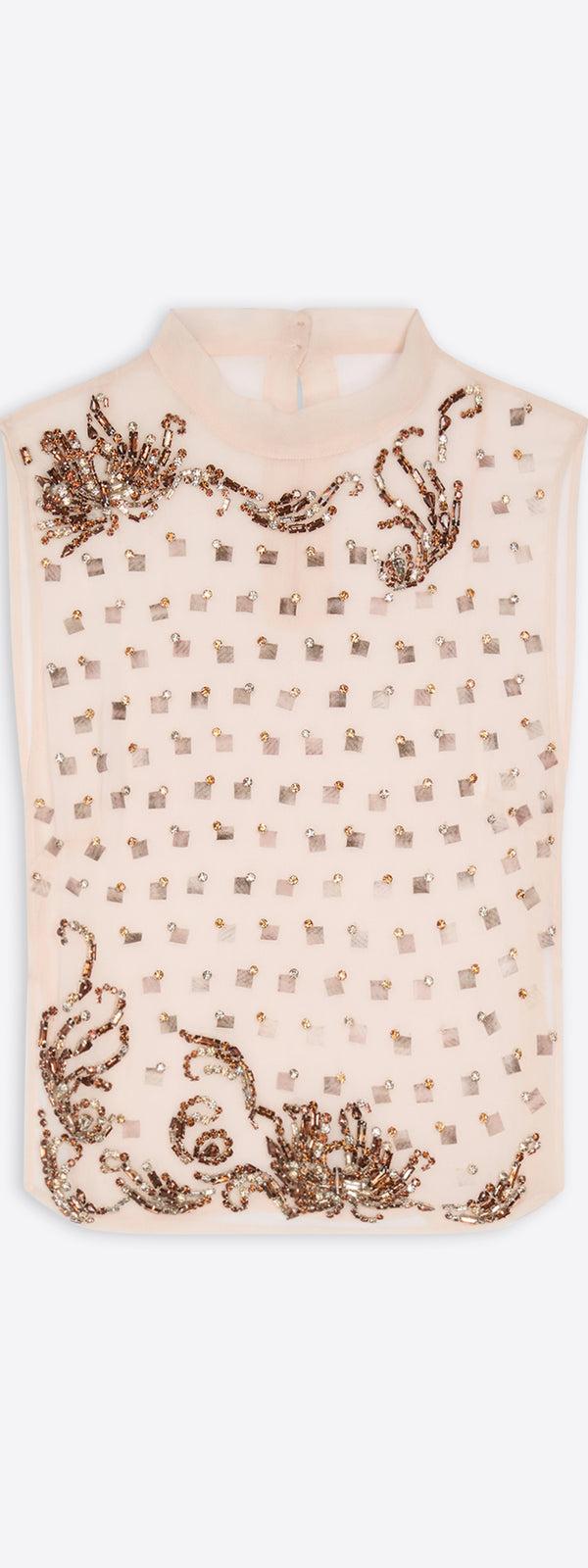 dries van noten Embellished bib BLUSH
