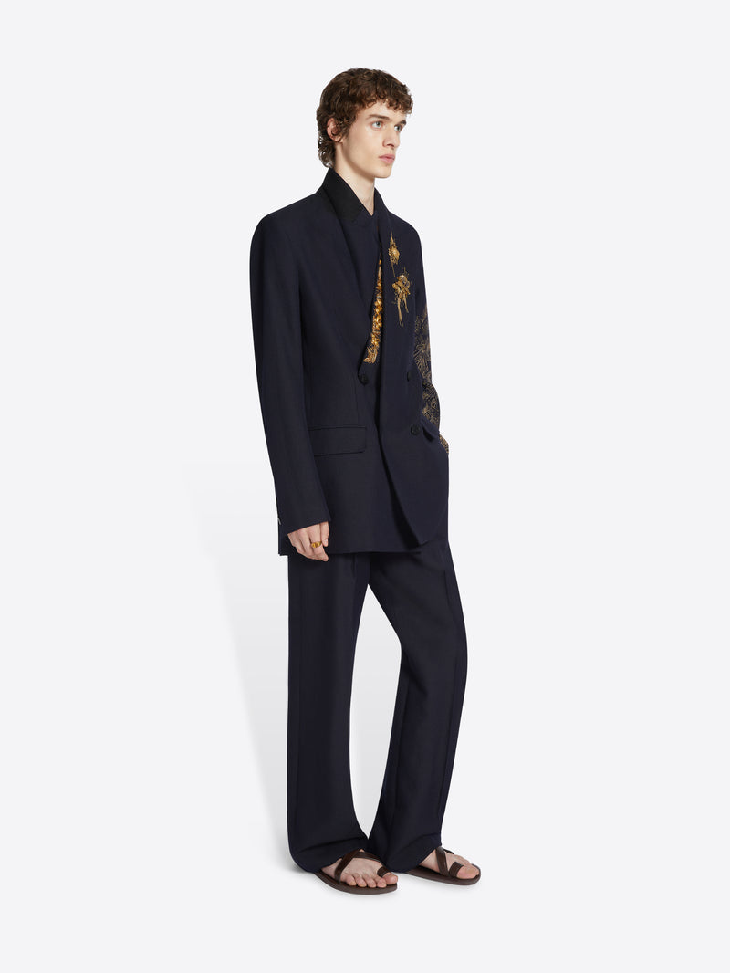 Dries Van Noten Embellished Blazer Navy