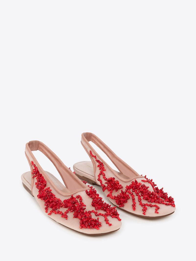 Dries Van Noten Embellished Flats Blush