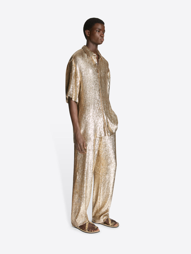 Dries Van Noten Embellished Pants Gold