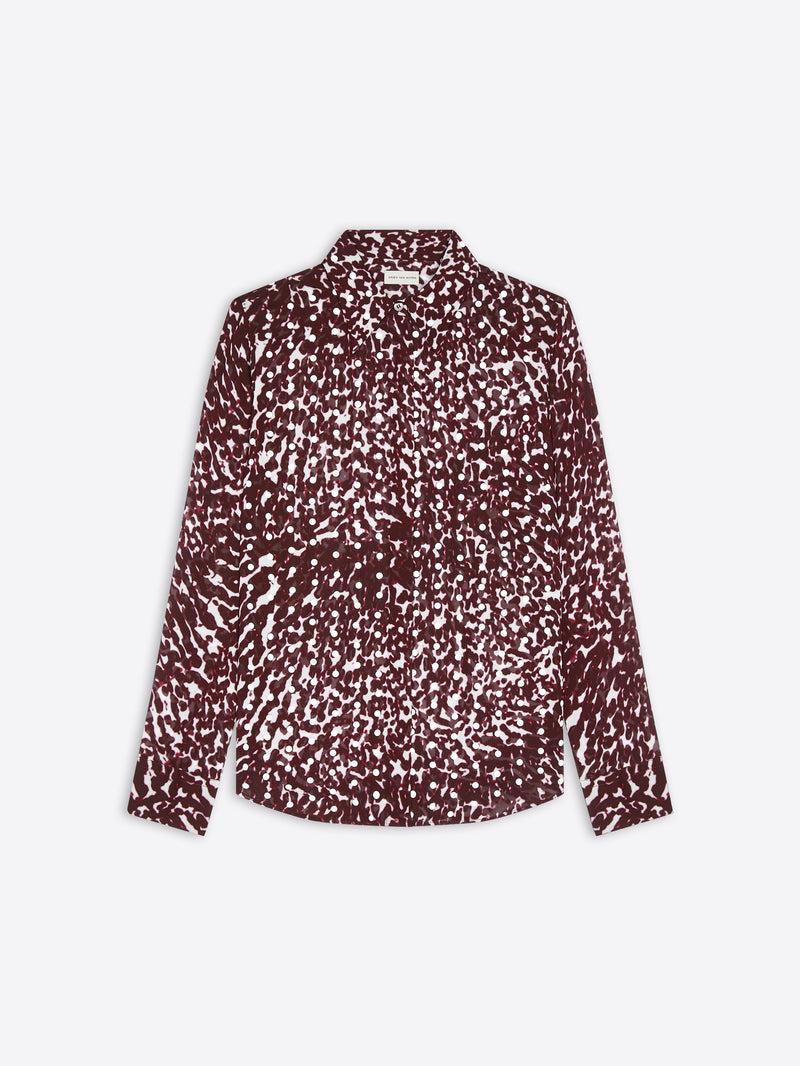 Dries Van Noten Embellished Shirt Burgundy