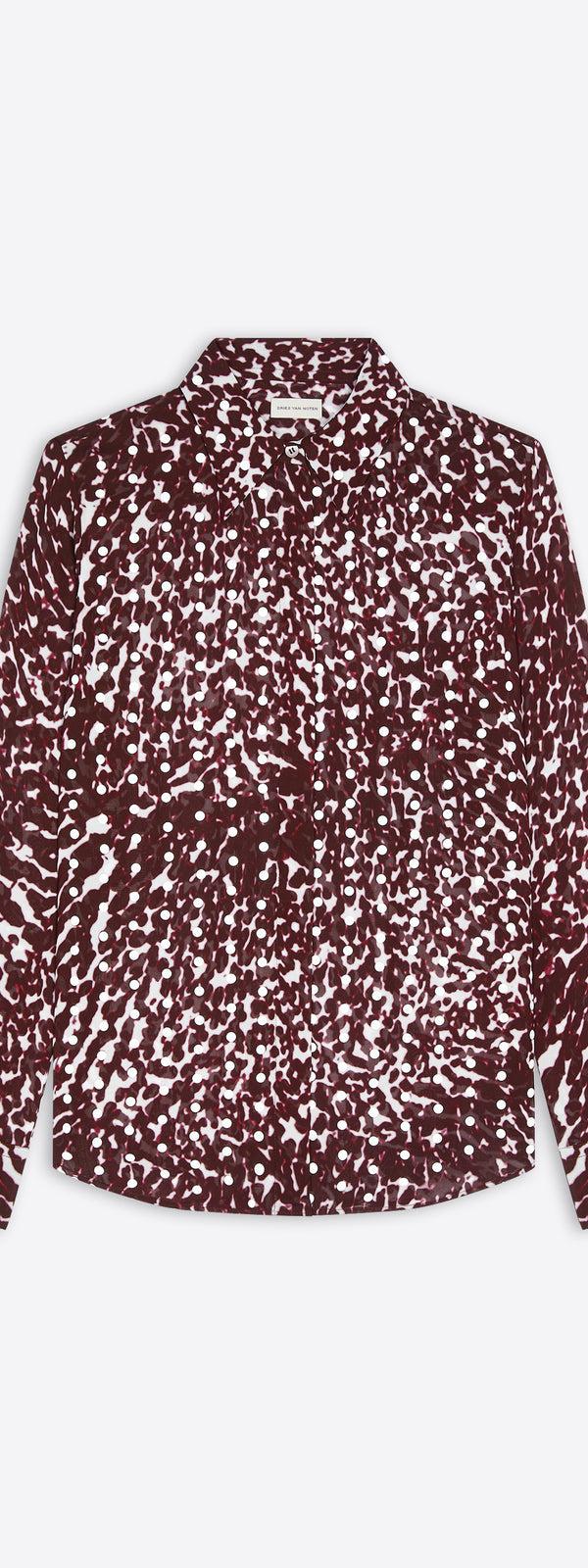 dries van noten Embellished shirt burgundy