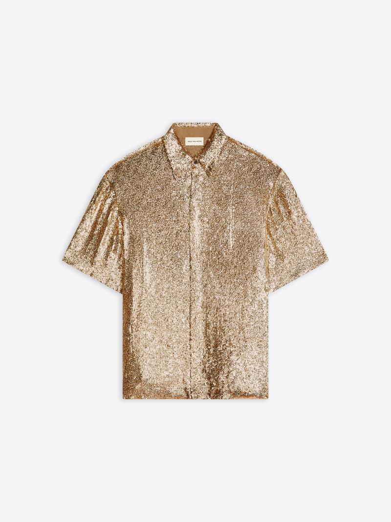 Dries Van Noten Embellished Shirt Gold