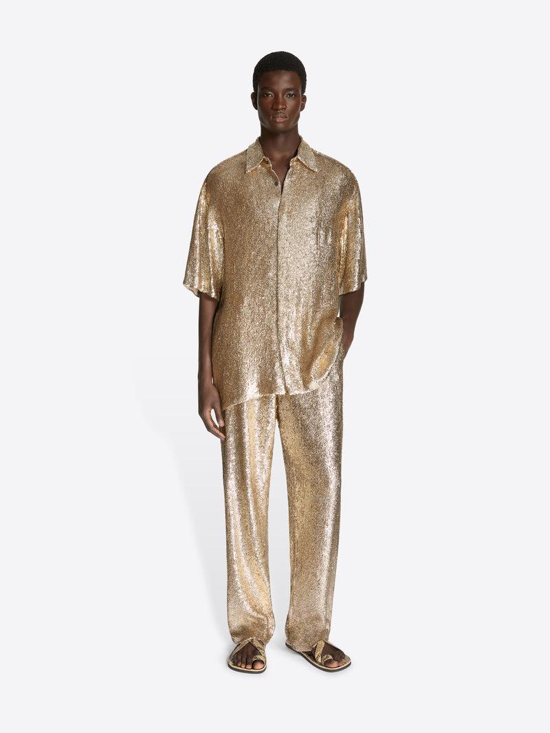 Dries Van Noten Embellished Shirt Gold