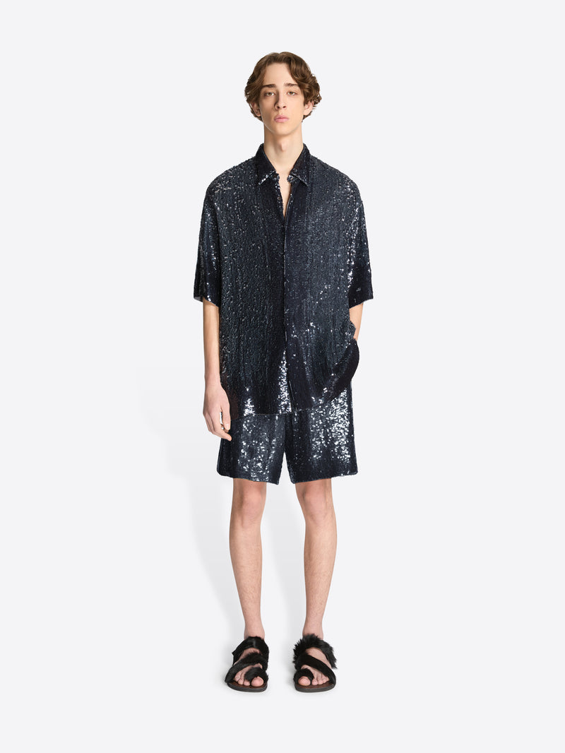 Dries Van Noten Embellished Shorts Navy